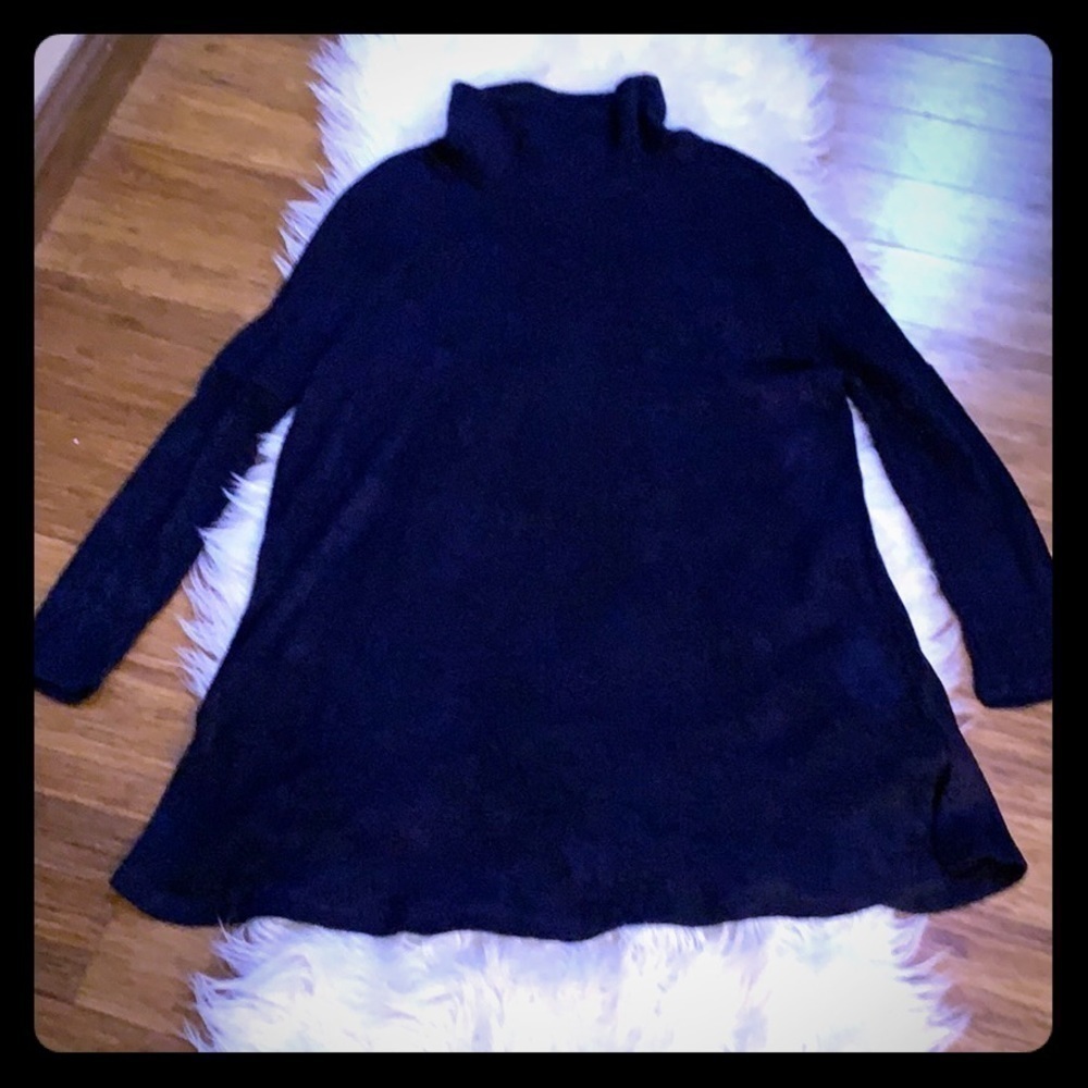 **Host Pick** Beautiful Navy Sweater Dress with Cowl Neck